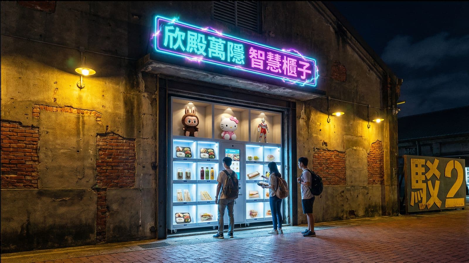 東方美門市 GraBox AI智取櫃 自助取餐智慧設備