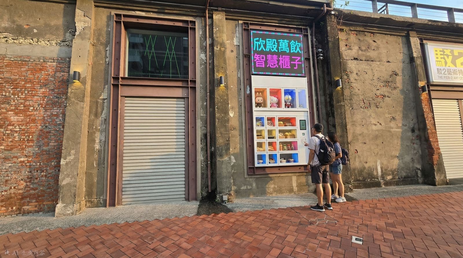 東方美 GraBox 智取櫃近拍 LED燈號 自助取餐